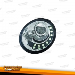 FAROS CON LUZ DIURNA VOLKSWAGEN BEETLE 05-11. FONDO CROMADO