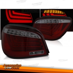 FAROLINS LED / BMW E60 03-07 / VERMELHO CROMADO ESCURECIDO