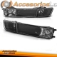 FARÓIS NEVOEIRO COM PISCA VW GOLF 3 / VENTO 92-98 FUNDO PRETO