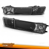 FARÓIS NEVOEIRO COM PISCA VW GOLF 3 / VENTO 92-98 FUNDO PRETO
