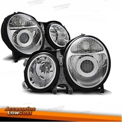 FAROS LUPA MERCEDES W210, 99-02- CRISTAL CLARO- H1+H7