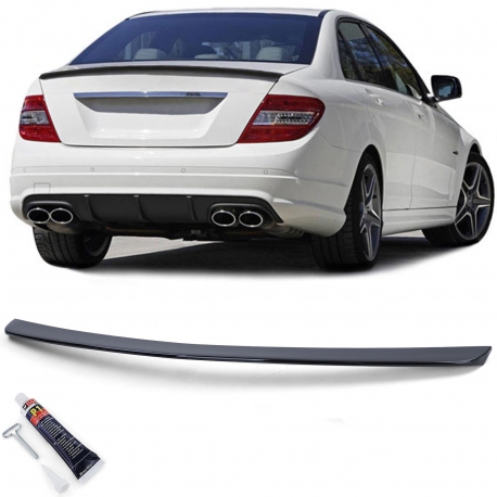 SPOILER TRASERO W204, 07-11, LIMOUSINE, ABS MATERIAL SINTETICO, IMPRIMADO, C63 AMG OPTICA, USABLE COMO PIEZA REPUESTO