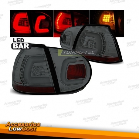 FAROLINS TRASEIROS LED / VW GOLF 5 MK V / 03+ CROMADO PRETO VERMELHO