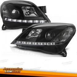 FAROIS COM LUZ DIURNA / OPEL ASTRA H / 04-09 FUNDO PRETO