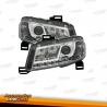 FAROS LED LUZ DIURNA FIAT STILO 3 PUERTAS FONDO CROMO.