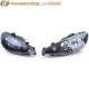 FAROS PARA PEUGEOT 206 98-06. CRISTAL CLARO-NEGRO.