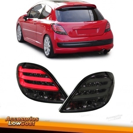 FAROLINS TRASEIROS LED / PEUGEOT 207 / 06-12 ESCURECIDOS