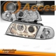 FAROIS COM LUZ DIURNA LED / AUDI A4 B5 99-00 FUNDO CROMADO