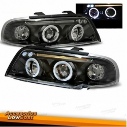 FAROS LUZ DIURNA REAL AUDI A4 B5 99-01 FONDO NEGRO