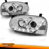 FARÓIS COM LUZ DIURNA LED / VW GOLF 3 MKIII  91-97  FUNDO CROMADO