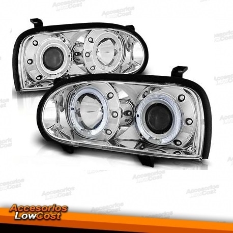 FAROIS ANGEL EYES / VW GOLF 3 MKIII / 92- 97 FUNDO PRETO