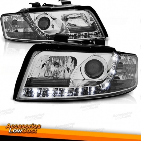 FAROIS LED LUZ DIURNA AUDI A4 B6 8E 00-04 CROMADO