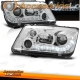 FAROIS COM LUZ DIURNA LED / VW BORA / 98-05 FUNDO CROMADO