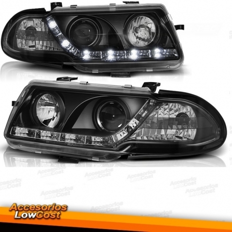 FAROIS COM LUZ DIURNA / OPEL ASTRA F / 94-98 FUNDO PRETO