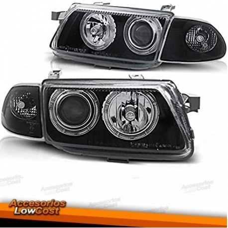 FAROIS ANGEL EYES + PROJETOR OPEL ASTRA F. FUNDO PRETO