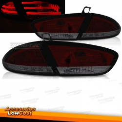 FAROLINS TRASEIROS CELIS LED / SEAT LEON 09-12 VERMELHO ESCURECIDO