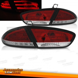 FAROLINS TRASEIROS CELIS LED / SEAT LEON 09-12 VERMELHO BRANCO