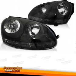 FAROS CRISTAL CLARO NEGRO PARA VW GOLF 5 03-08, JETTA 05-10