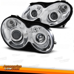 FAROS FACELIFT MERCEDES CLK W209 02 CLARO-CROMO BOMBILLAS H7+H7+MOTOR LWR