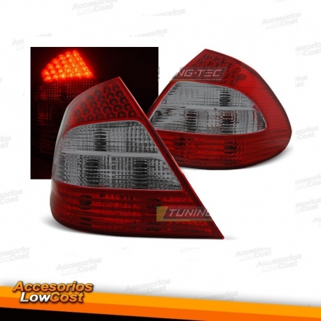 FAROLINS LED MERCEDES CLASSE E W211. VERMELHO / CROMADO