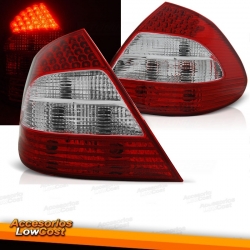 FAROLINS TRASEIROS LED / MERCEDES E W211 / 02-06 VERMELHO CINZA