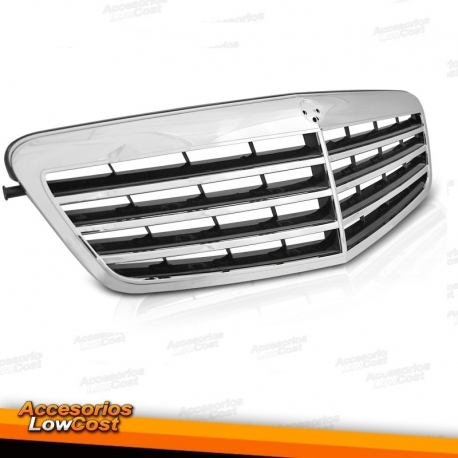 GRELHA FRONTAL SPORT CL AMG / MERCEDES E W212 / 09+ CROMADA PRATA