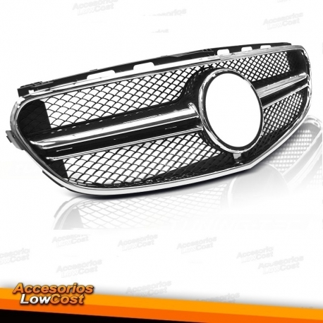 GRELHA FRONTAL SPORT CL AMG / MERCEDES E W212 / 09+ CROMADA PRETA