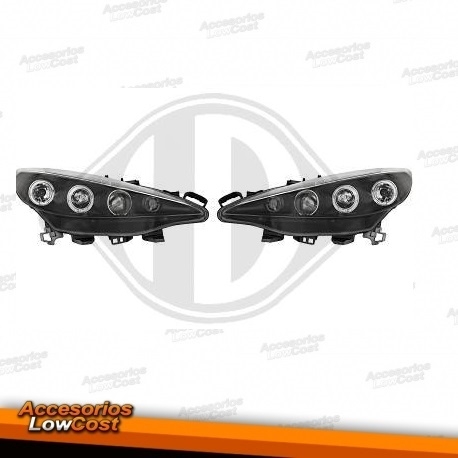 FAROIS ANGEL EYES / PEUGEOT 207 / 06-09 FUNDO PRETO