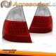 FAROLINS TRASEIROS LED / BMW E46 TOURING / 98-05 VERMELHO BRANCO