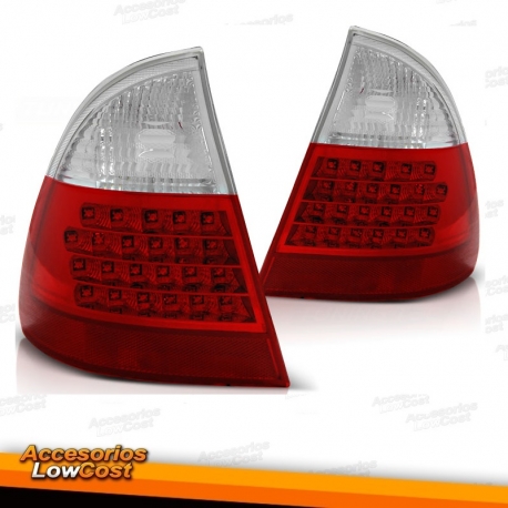 FAROLINS TRASEIROS LED / BMW E46 TOURING / 98-05 VERMELHO BRANCO