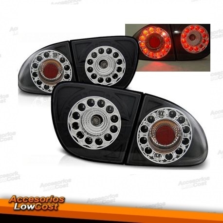 FAROLINS TRASEIROS LED SEAT LEON 1M. PRETO CROMADO