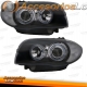 FARÓIS ANGEL EYES BMW SERIE 1 E87  04-11 PRETO
