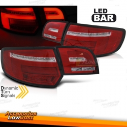 PILOTOS LED TRASEROS ROJO BLANCO PARA AUDI A3 8P SPORTBACK 08-12 CON INTERMITENTE DINAMICO