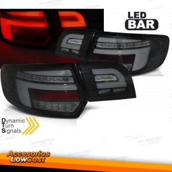 PILOTOS LED TRASEROS NEGROS PARA AUDI A3 8P SPORTBACK 08-12 CON INTERMITENTE DINAMICO