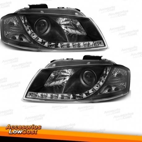 FAROIS LUZ DIURNA LED COM PROJETOR PARA AUDI A3 8P