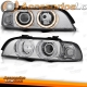 FARÓIS ANGEL EYES / BMW E39 / 95-00 FUNDO CROMADO