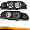 FARÓIS ANGEL EYES / BMW E39 / 95-00 FUNDO PRETO