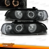 FAROS CON OJOS DE ÁNGEL  BMW SERIE 5 E39 (9/95 - 8/03). FONDO COLOR NEGRO.