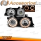 FARÓIS ANGEL EYES / BMW E34 / E32 / 88-95 FUNDO CROMADO