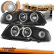 FARÓIS ANGEL EYES AUDI A4 B5 (94-99). FUNDO PRETO