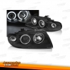 FARÓIS ANGEL EYES CCFL / AUDI A4 / 95-98 FUNDO PRETO