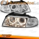 FAROS DE XENON CON LUZ DIURNA LED AUDI A4 B6 (10/00 - 11/04). FONDO CROMO CON PERFILES NEGROS.