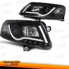 FARÓIS COM LUZ DIURNA LED TFL / AUDI A6 4B / 01-05  FUNDO CROMADO