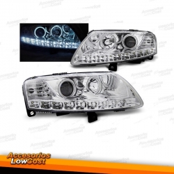 FAROS OJOS ANGEL AUDI A6 C6 04-08 OJOS ANGEL LED CROMADO