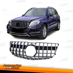 Rejilla en negro brillo y cromo para Mercedes GLK X204 facelift 12-