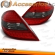 FAROLINS TRASEIROS LED / MERCEDES SLK R170 / 04-11 VERMELHO PRETO