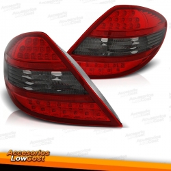 FAROLINS TRASEIROS LED / MERCEDES SLK R170 / 04-11 VERMELHO PRETO