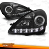 FARÓIS COM LUZ DIURNA LED / MERCEDES SLK R171 / 04-11 FUNDO PRETO