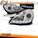 FAROIS COM LUZ DIURNA LED / MERCEDES SLK R171 / 04-11 FUNDO CROMADO