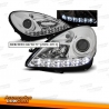 FARÓIS COM LUZ DIURNA LED / MERCEDES SLK R171 / 04-11 FUNDO CROMADO
